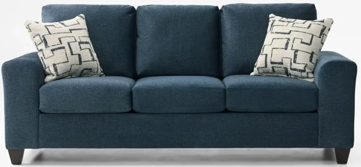 Canyon Sofa and Swivel Chair Set - Navy