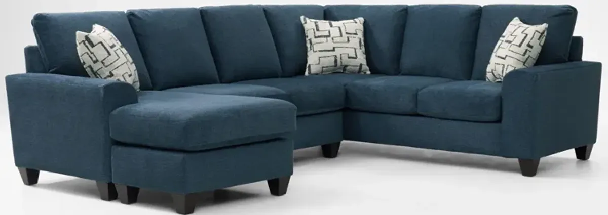 Canyon 2-Piece Sectional with Left-Facing Sofa and Reversible Chaise - Navy