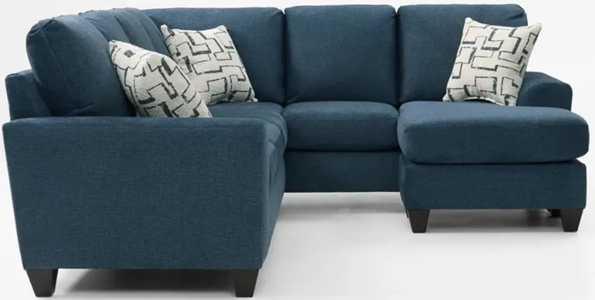 Canyon 2-Piece Sectional with Left-Facing Sofa and Reversible Chaise - Navy