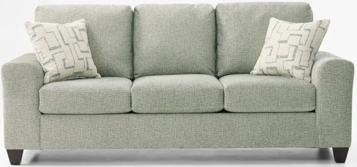 Canyon Sofa and Swivel Chair Set - Seafoam