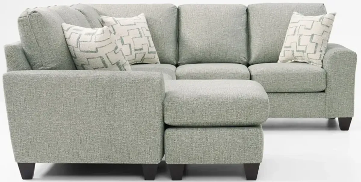 Canyon 2-Piece Sectional with Left-Facing Sofa and Reversible Chaise - Seafoam