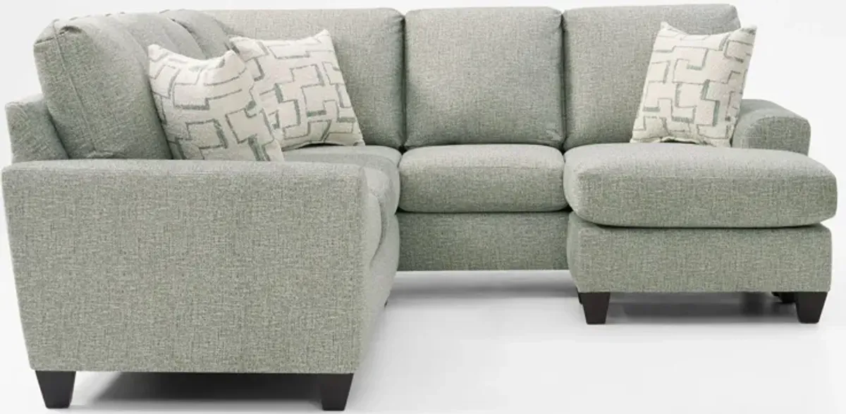 Canyon 2-Piece Sectional with Left-Facing Sofa and Reversible Chaise - Seafoam