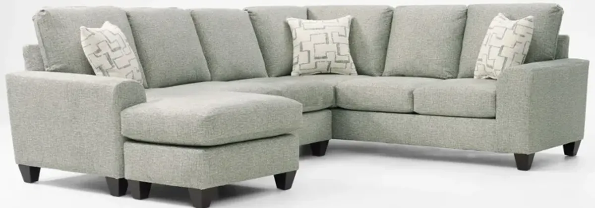 Canyon 2-Piece Sectional with Left-Facing Sofa and Reversible Chaise - Seafoam