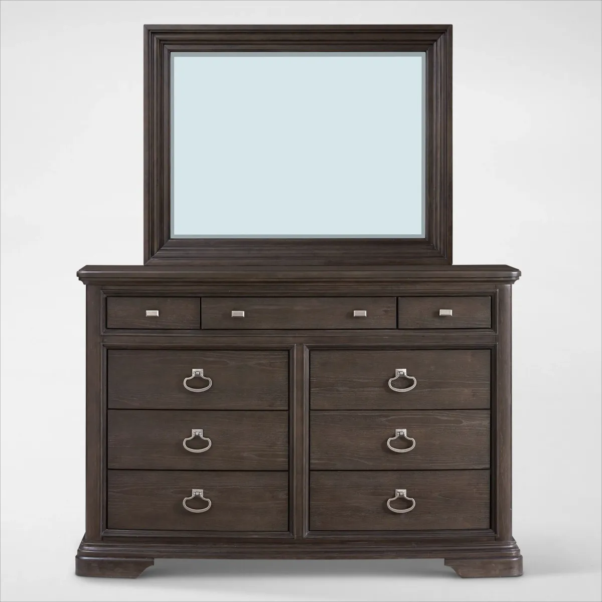 Grace 6-Piece Storage Bedroom Set with Dresser, Mirror & Nightstand with USB Charging