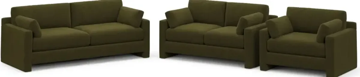 Forbes Foam Comfort 3 Pc. Living Room - Midcentury Peat