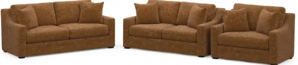 Dobson Foam Comfort 3 Pc. Living Room - Sundar Spice