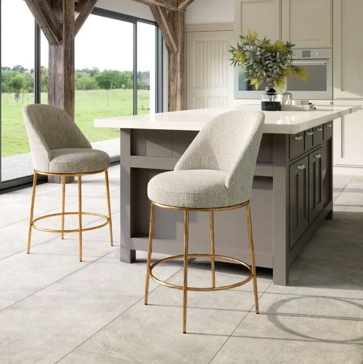 Whitehaven Swivel Counter-Height Stool