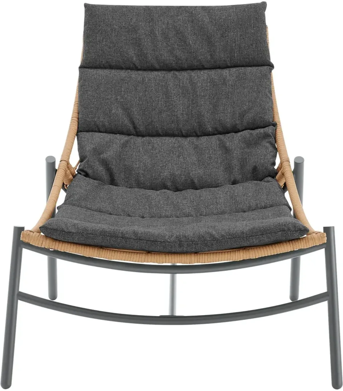 Waikiki Set of 2 Outdoor Lounge Chairs and End Table - Gray