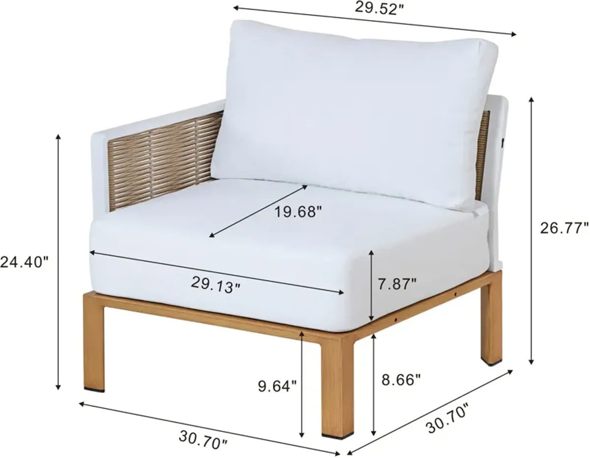 Jetty Outdoor Sofa, 2 Chairs and Coffee Table Set