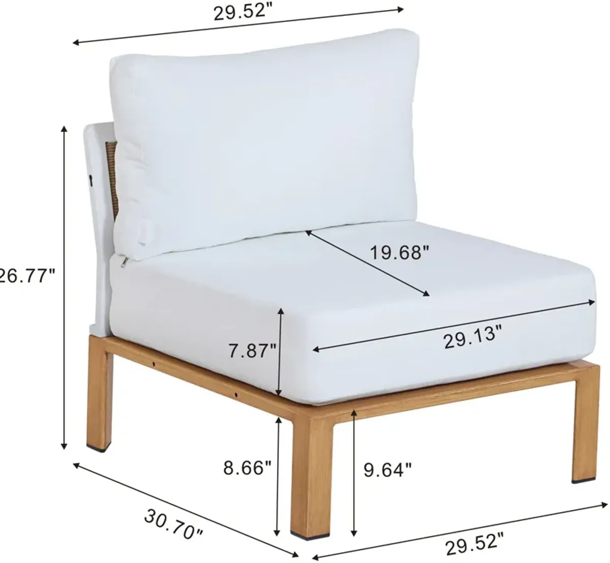 Jetty Outdoor Sofa, 2 Chairs and Coffee Table Set