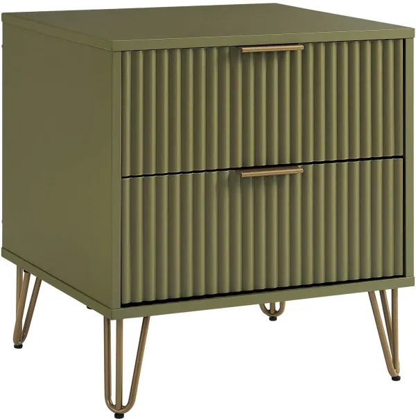 Sheridan 2-Drawer Nightstand - Green