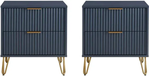 Sheridan 2-Drawer Nightstand Set - Blue