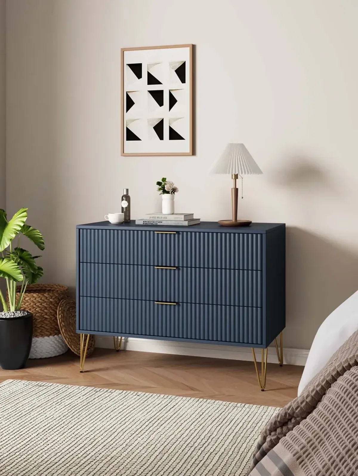 Sheridan 3-Drawer Dresser - Blue