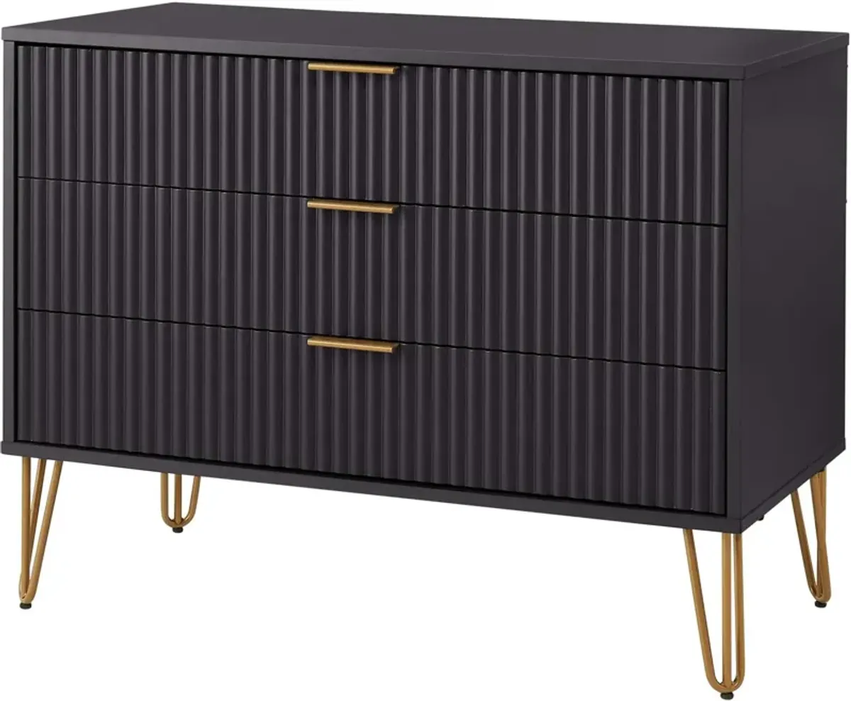 Sheridan 3-Drawer Dresser - Black