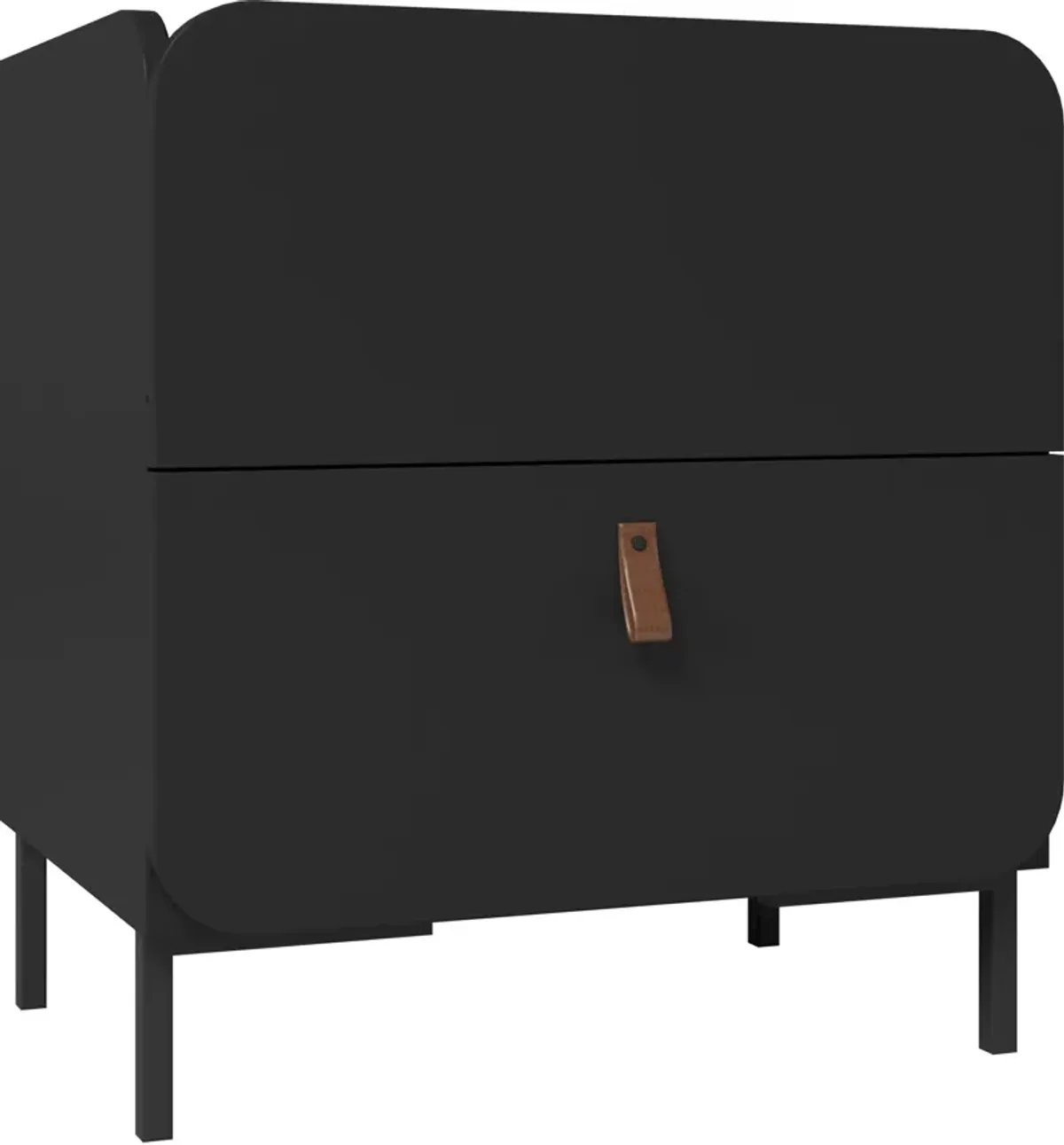 Duane 2-Drawer Nightstand - Black