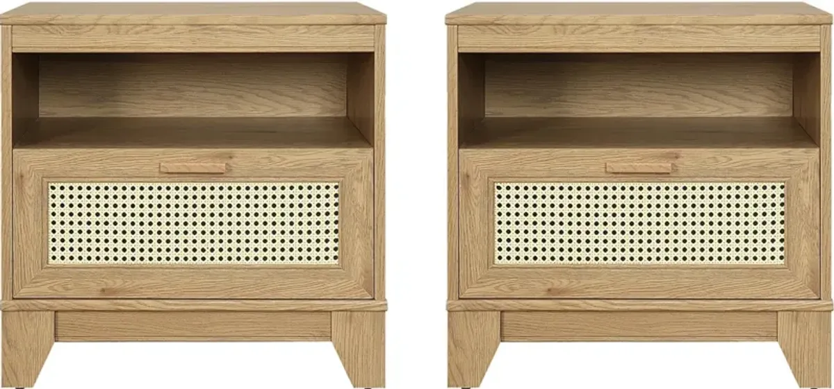 Kylian Nightstand Set - Natural