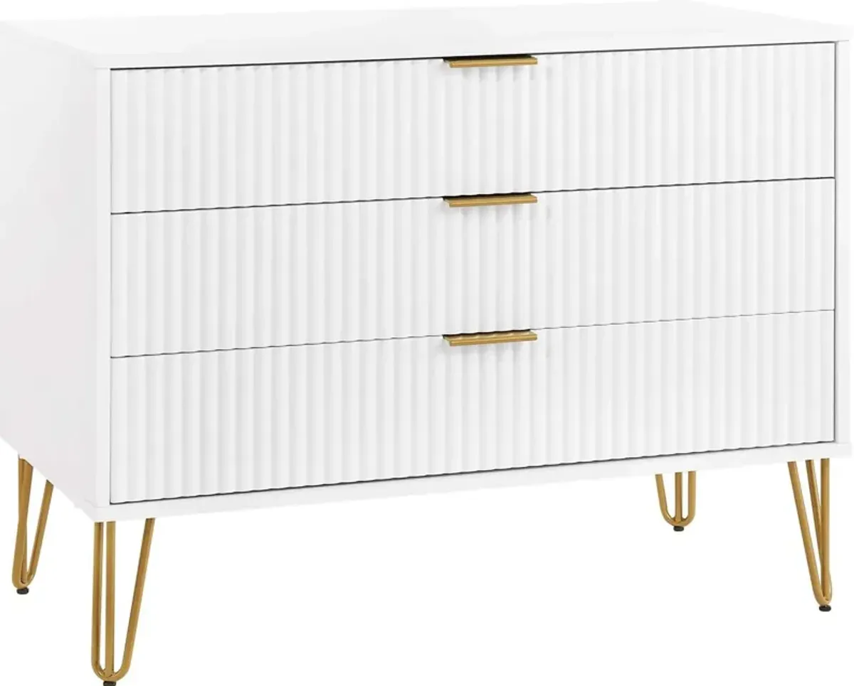 Sheridan 3-Drawer Dresser and 2-Drawer Nightstand Set - White