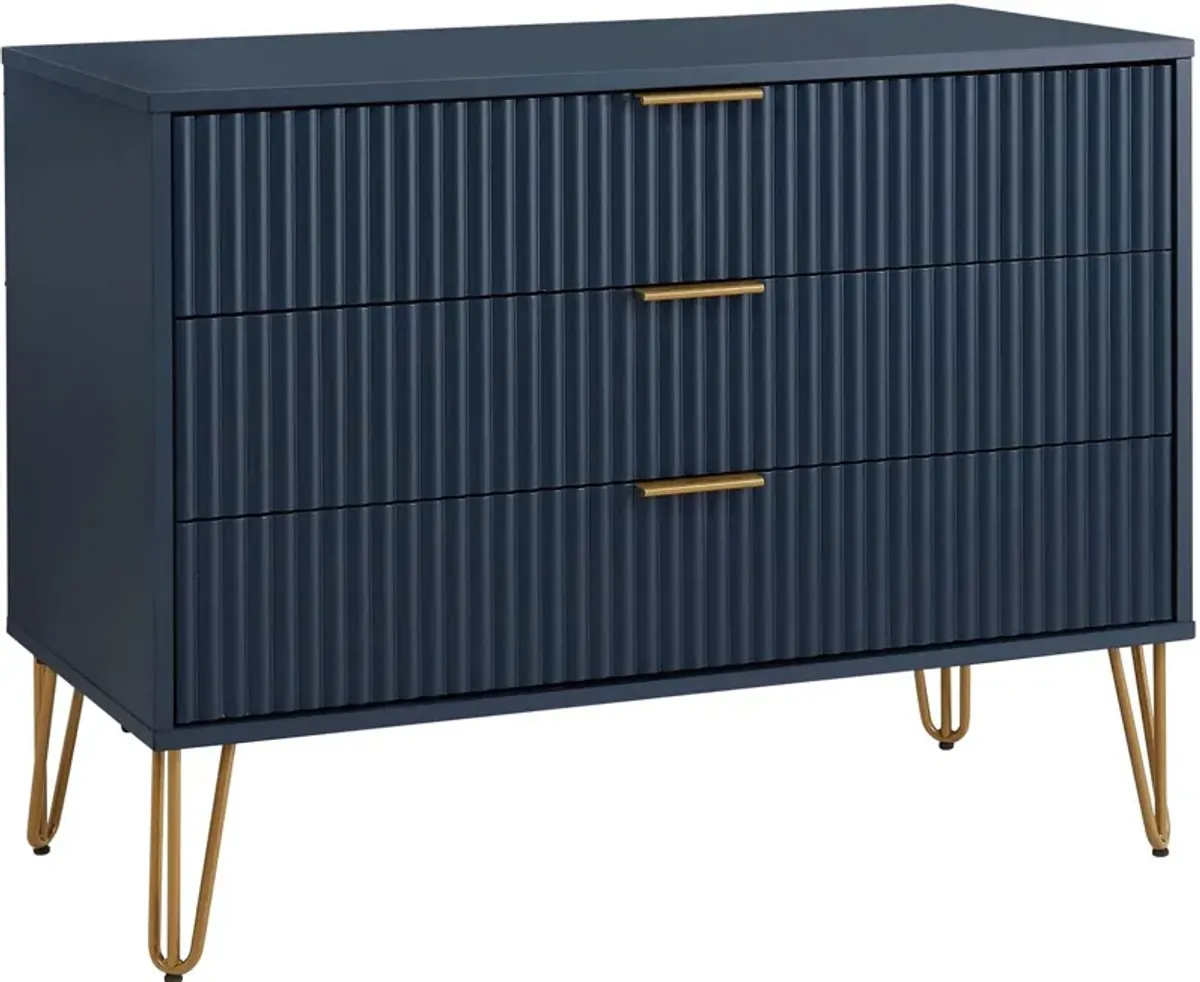 Sheridan 3-Drawer Dresser and 2-Drawer Nightstand Set - Blue