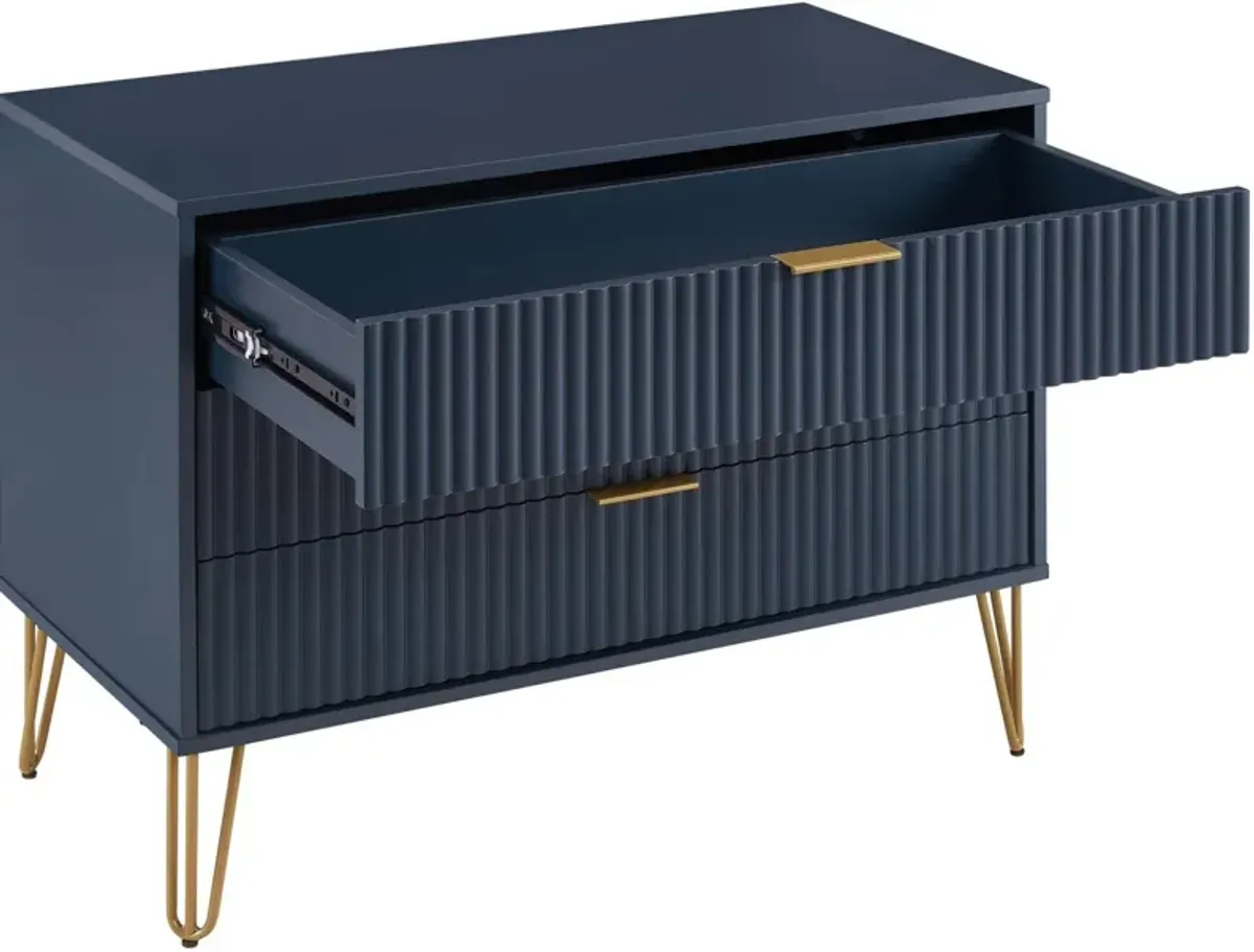 Sheridan 3-Drawer Dresser and 2-Drawer Nightstand Set - Blue