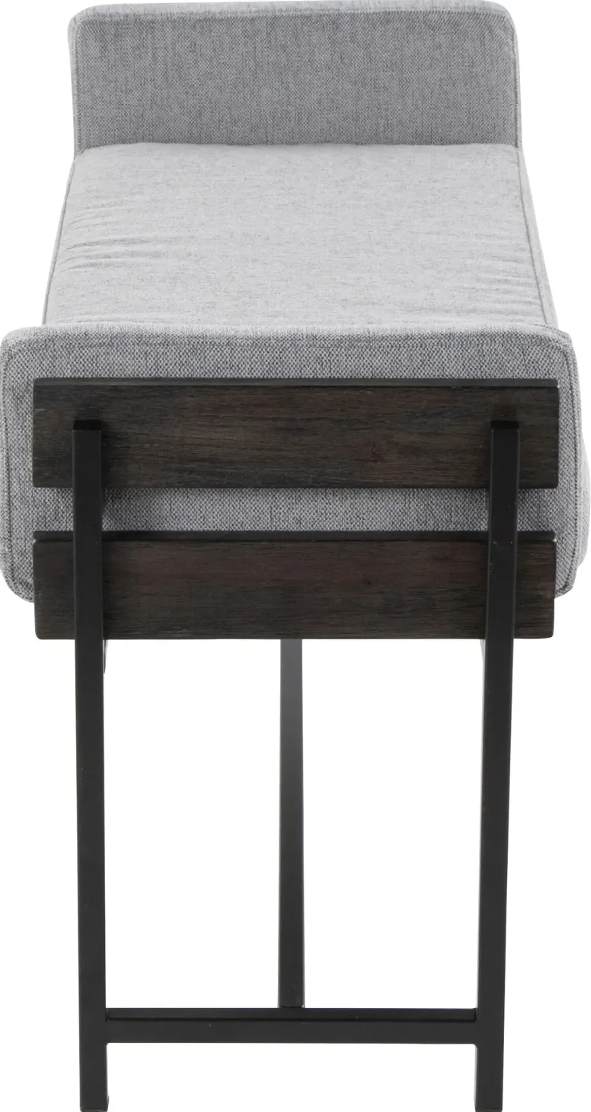 Kari Upholstered Bench - Light Gray/Gray