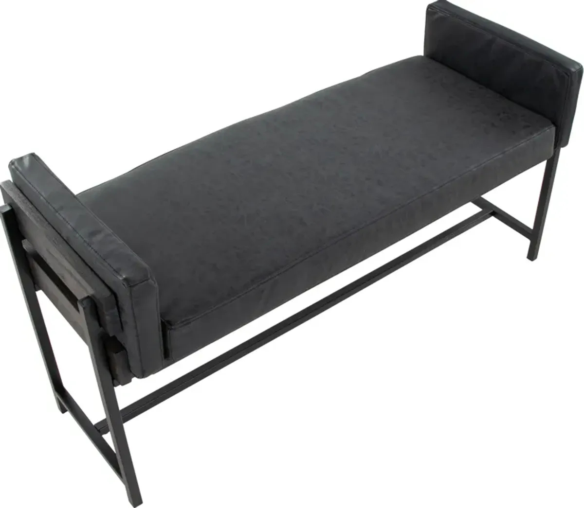 Kari Upholstered Bench - Black/Gray