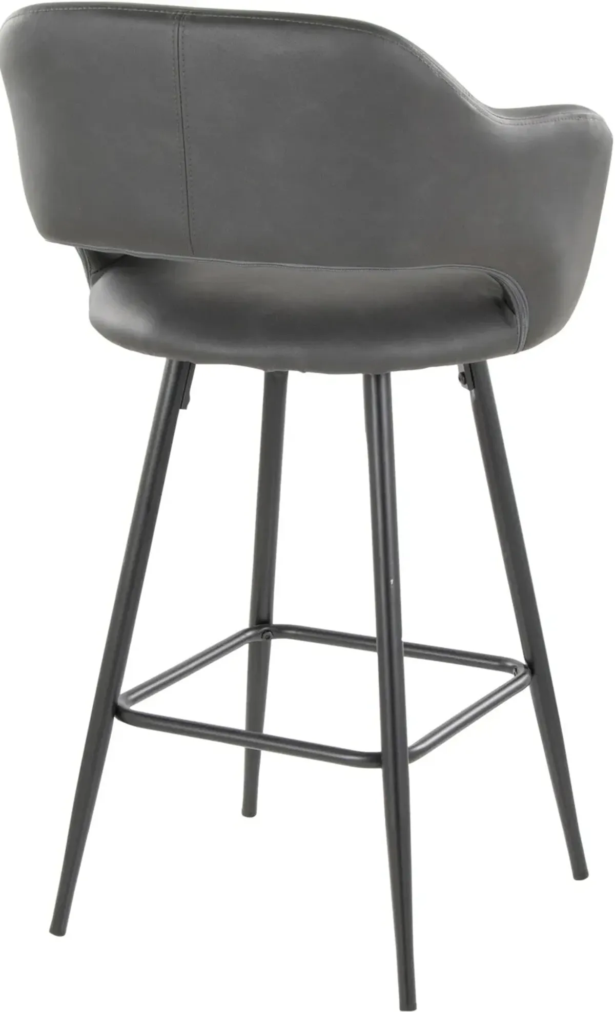 Daina Set of 2 Counter-Height Stools - Gray/Black