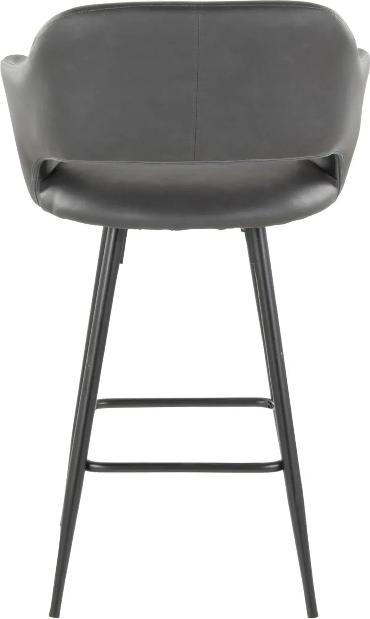 Daina Set of 2 Counter-Height Stools - Gray/Black