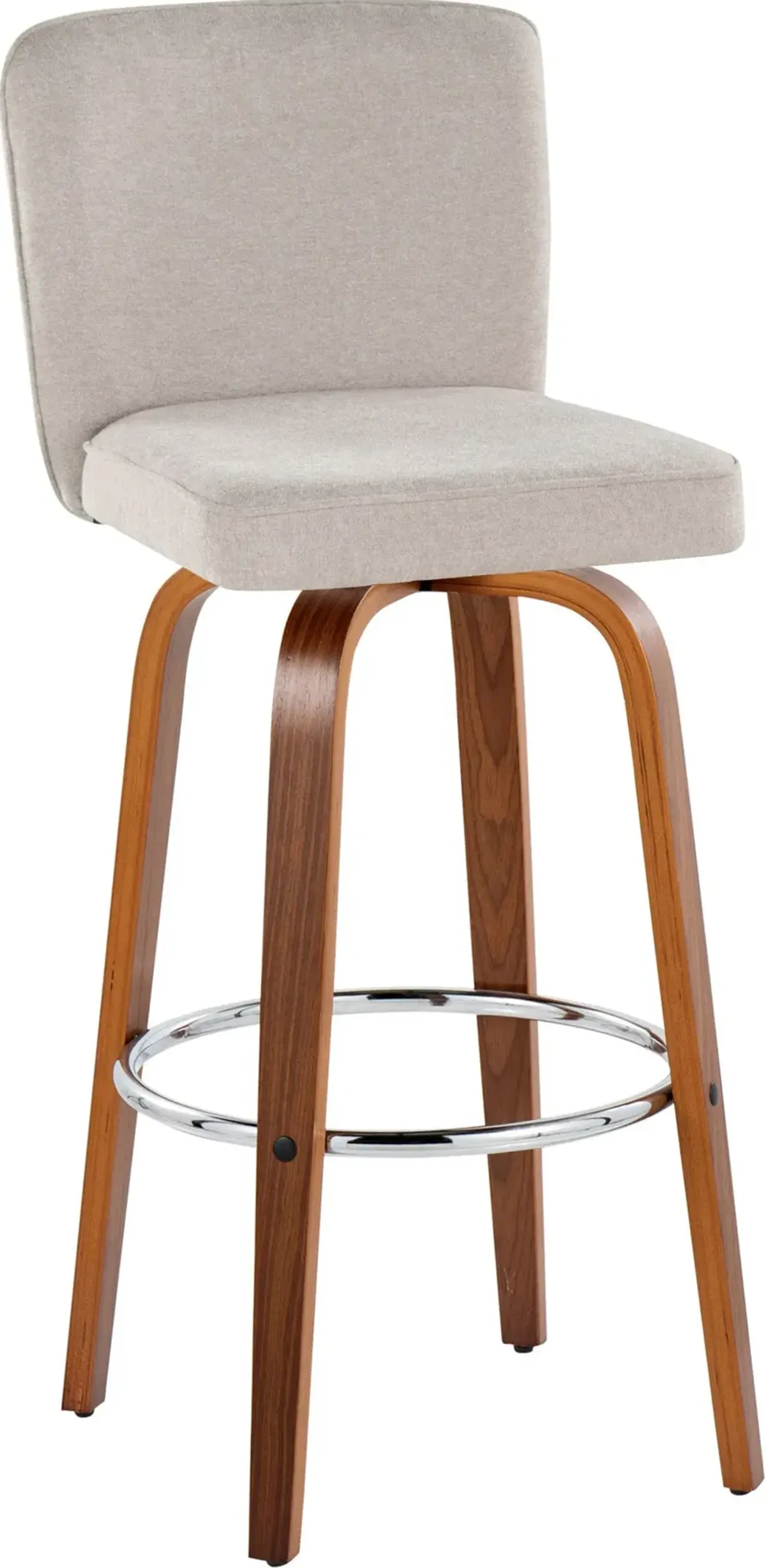 Robby Set of 2 Swivel Bar Stools - Beige