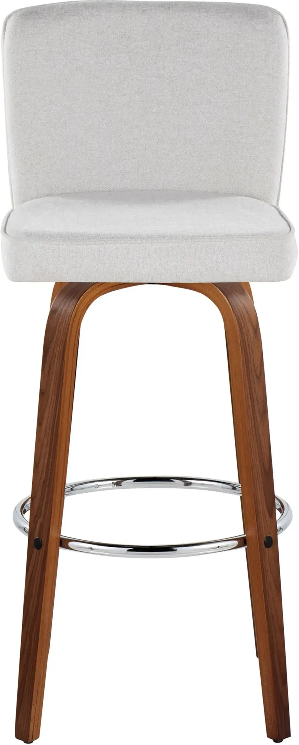 Robby Set of 2 Swivel Bar Stools - White