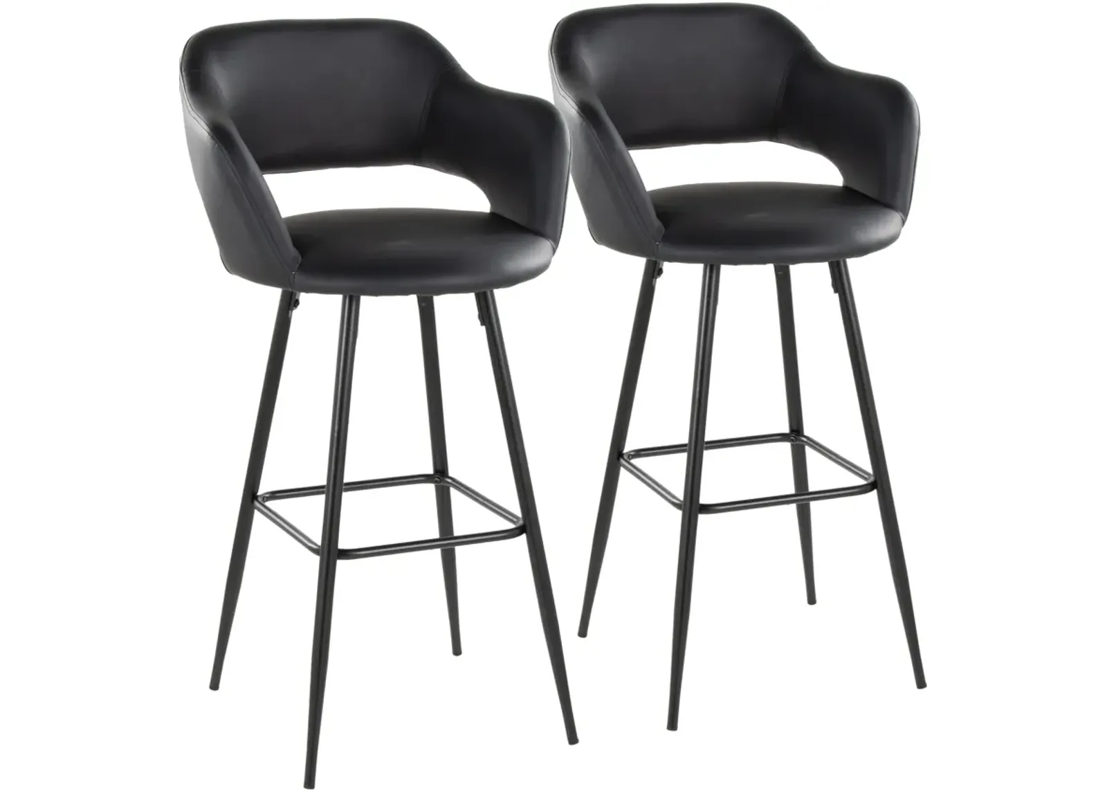 Daina Set of 2 Bar Stools - Black