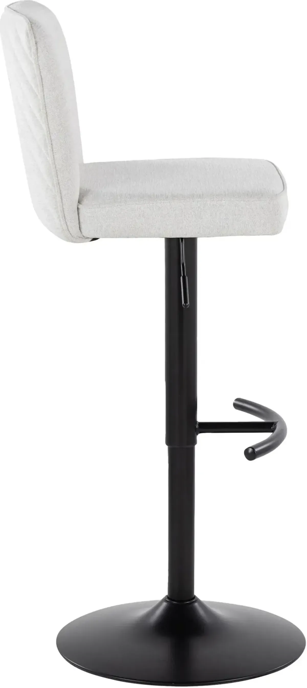 Robby Set of 2 Adjustable Swivel Bar Stools - White/Black