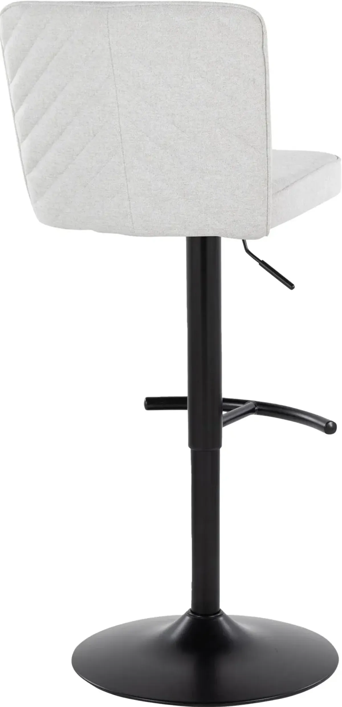 Robby Set of 2 Adjustable Swivel Bar Stools - White/Black