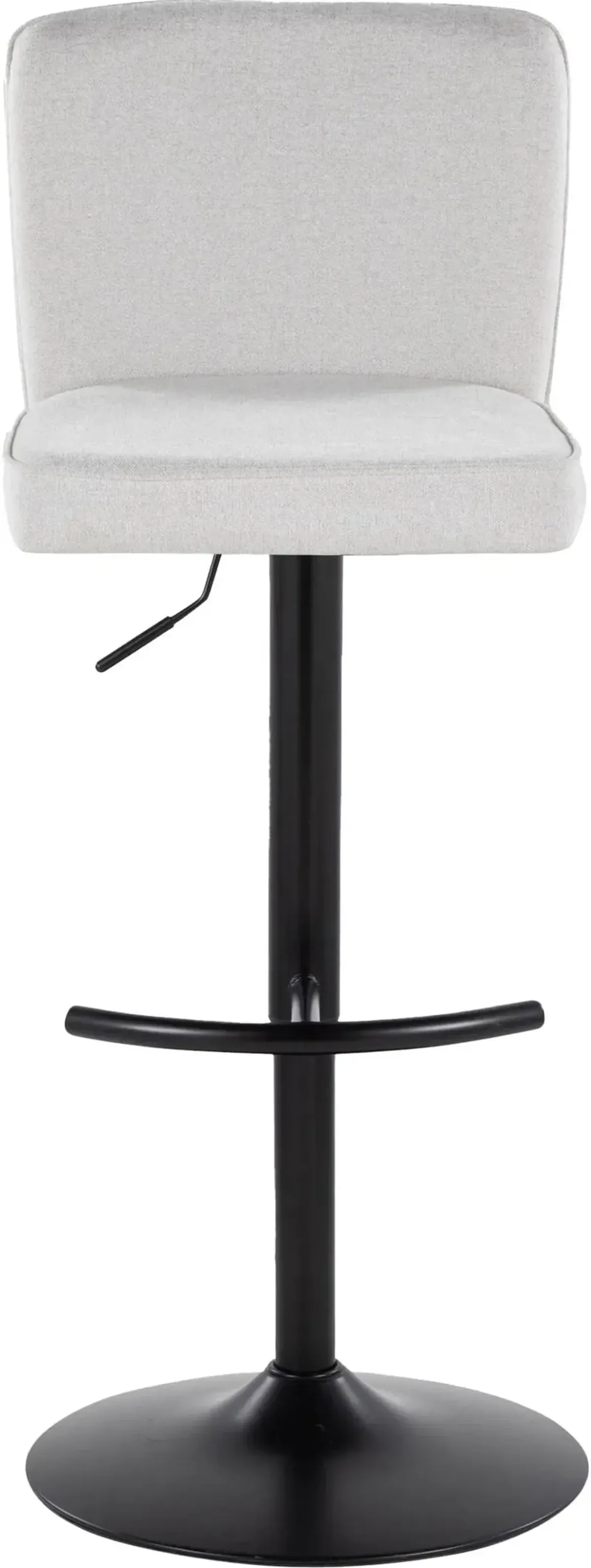 Robby Set of 2 Adjustable Swivel Bar Stools - White/Black