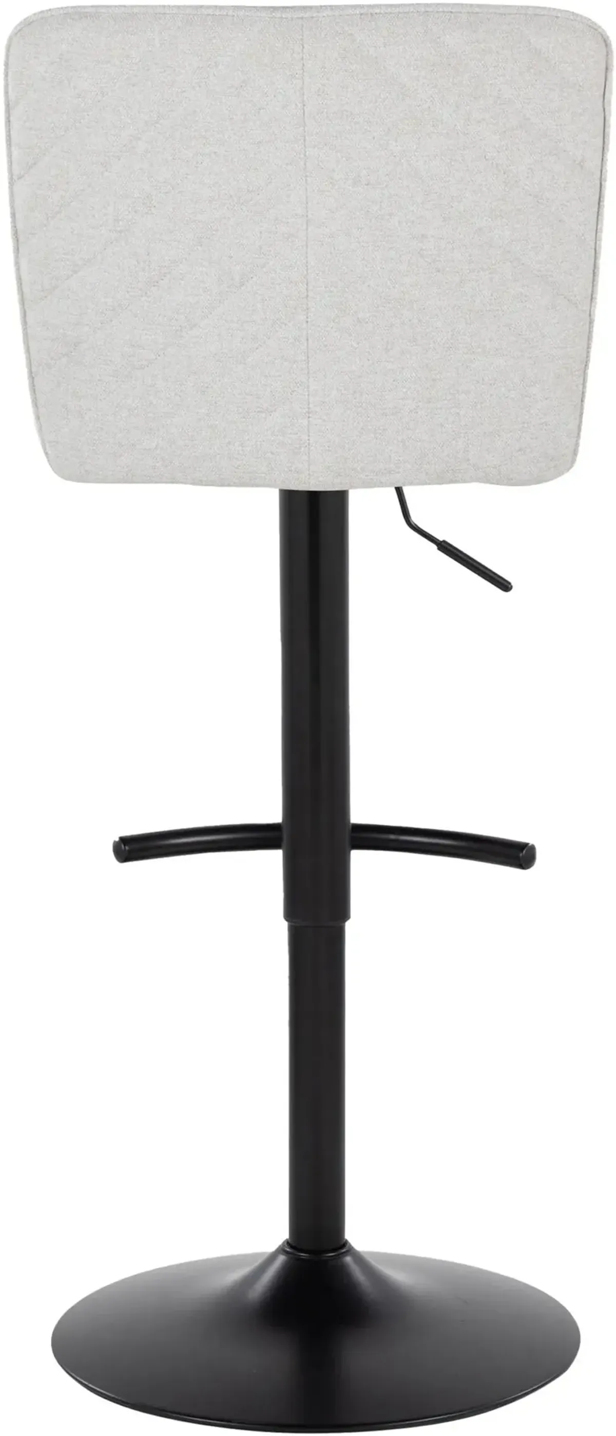 Robby Set of 2 Adjustable Swivel Bar Stools - White/Black