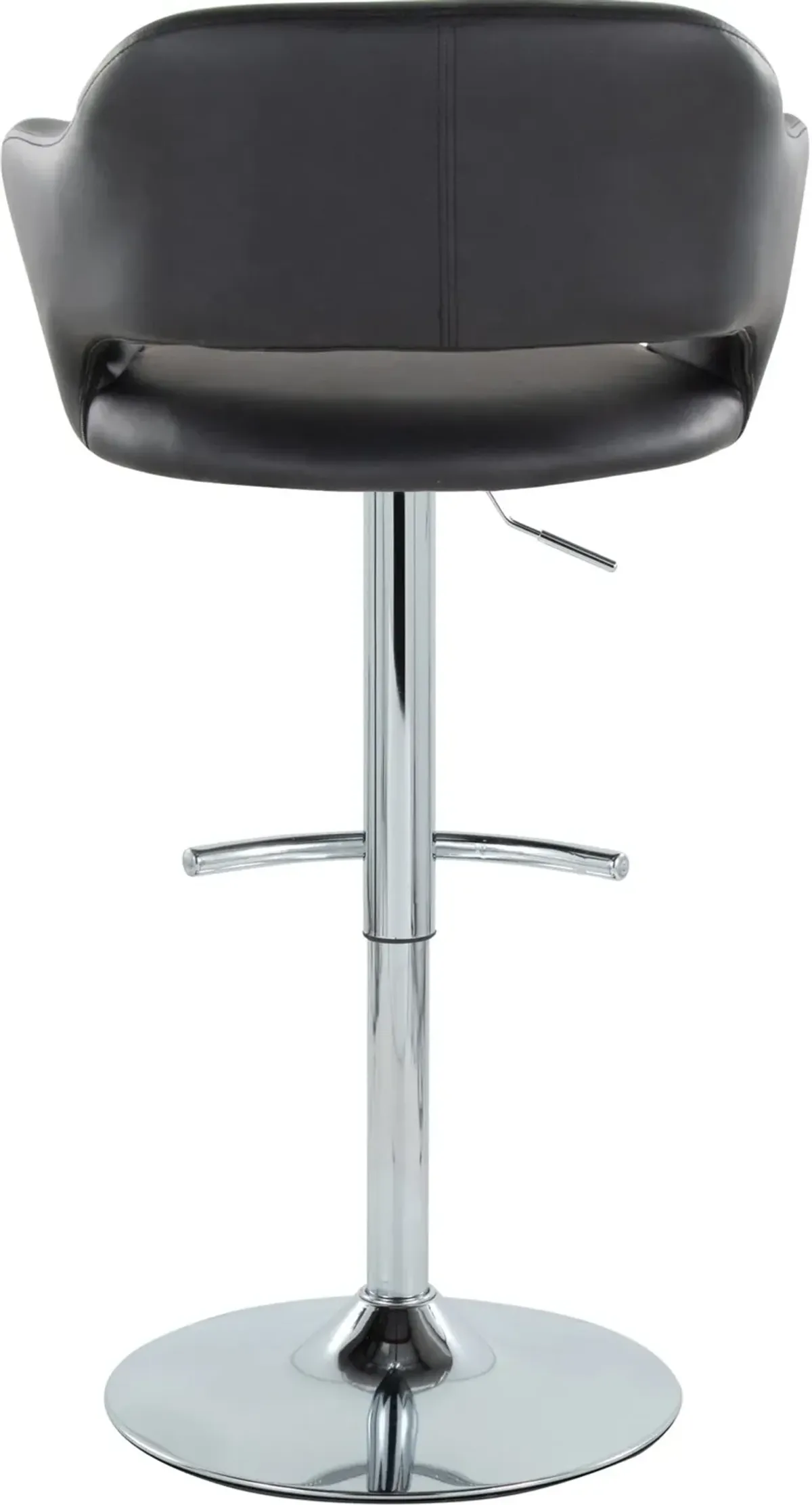 Daina Set of 2 Adjustable Swivel Bar Stools - Black/Chrome