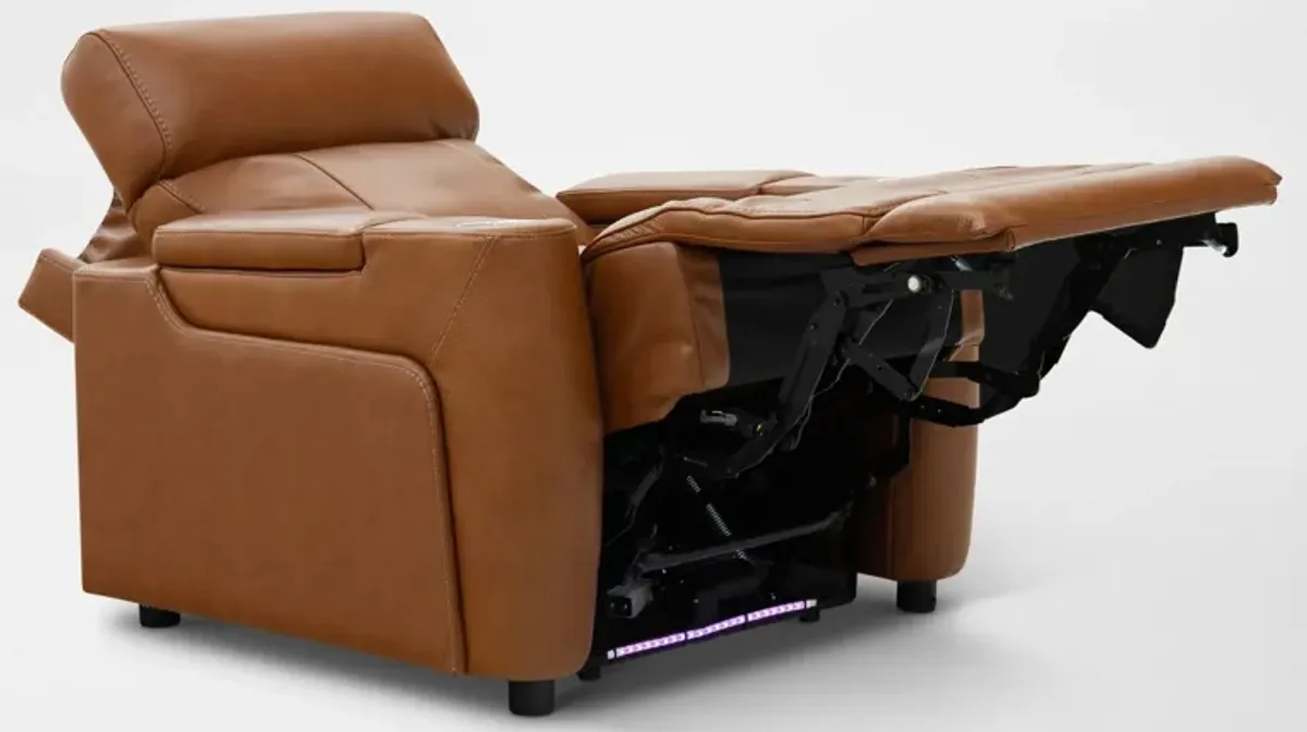 Omni Triple Power Recliner with Immersive Sound - Brown