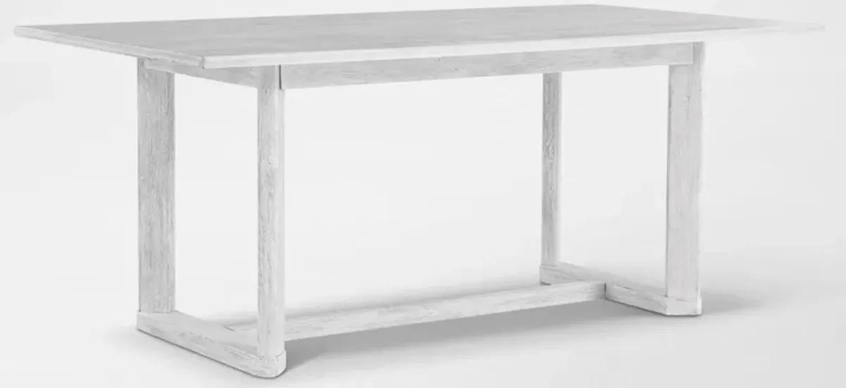 Boca Solid Wood Dining Table and 6 Dining Chairs - Boca White