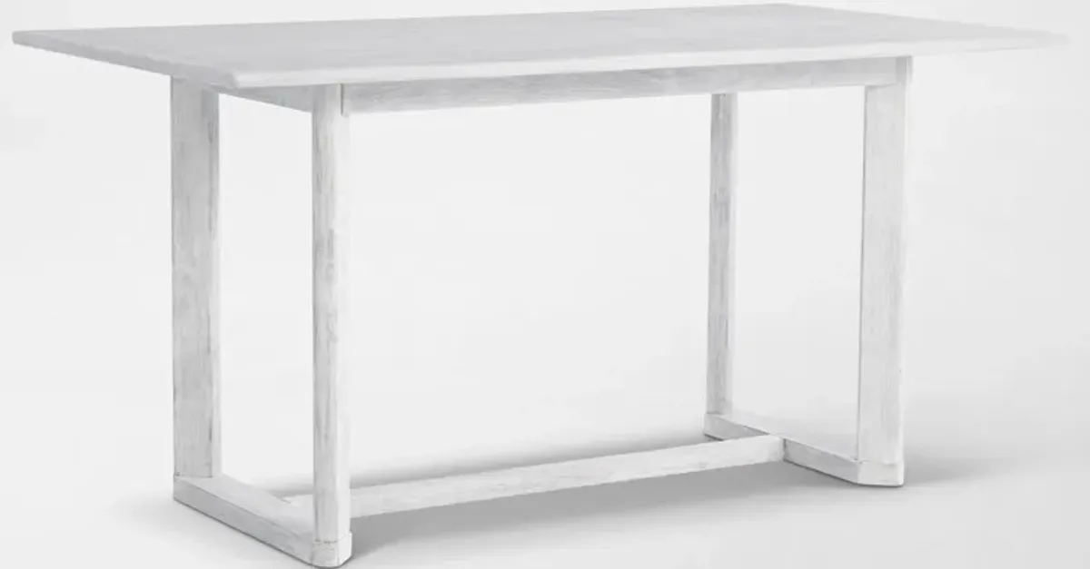 Boca Solid Wood Counter-Height Dining Table and 4 Stools - Boca White