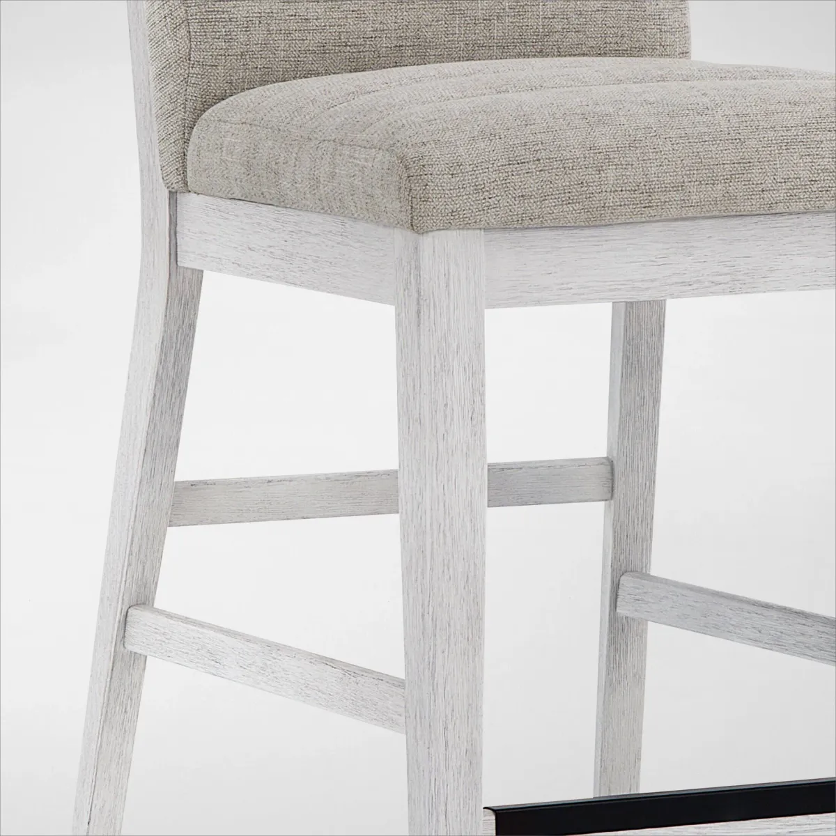 Boca Counter-Height Dining Table and 4 Upholstered Stools - Boca White