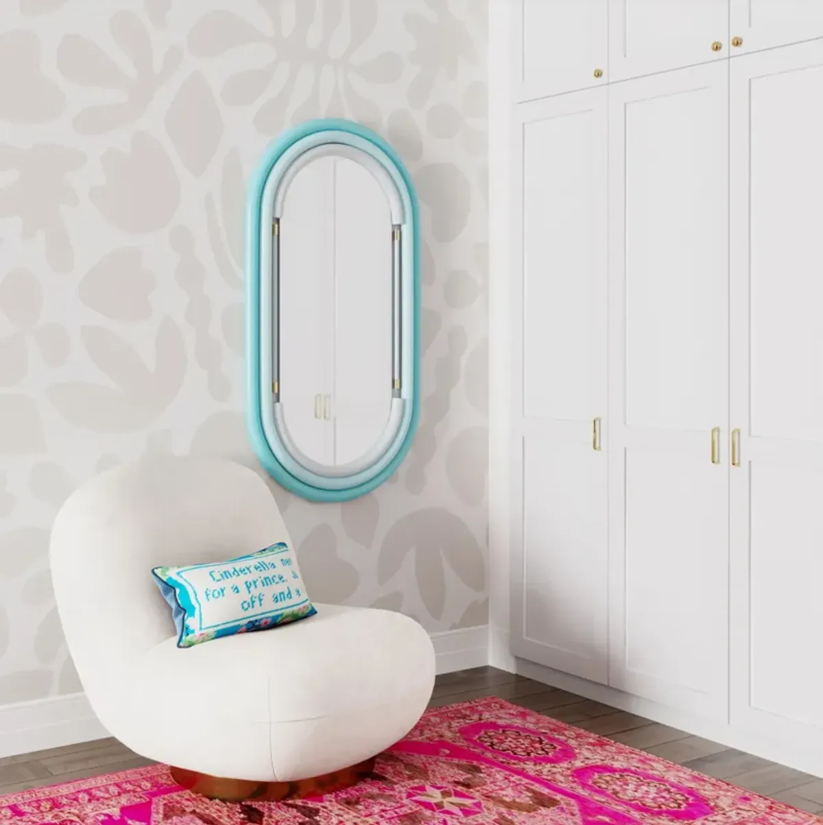 Carri Wall Mirror - Blue