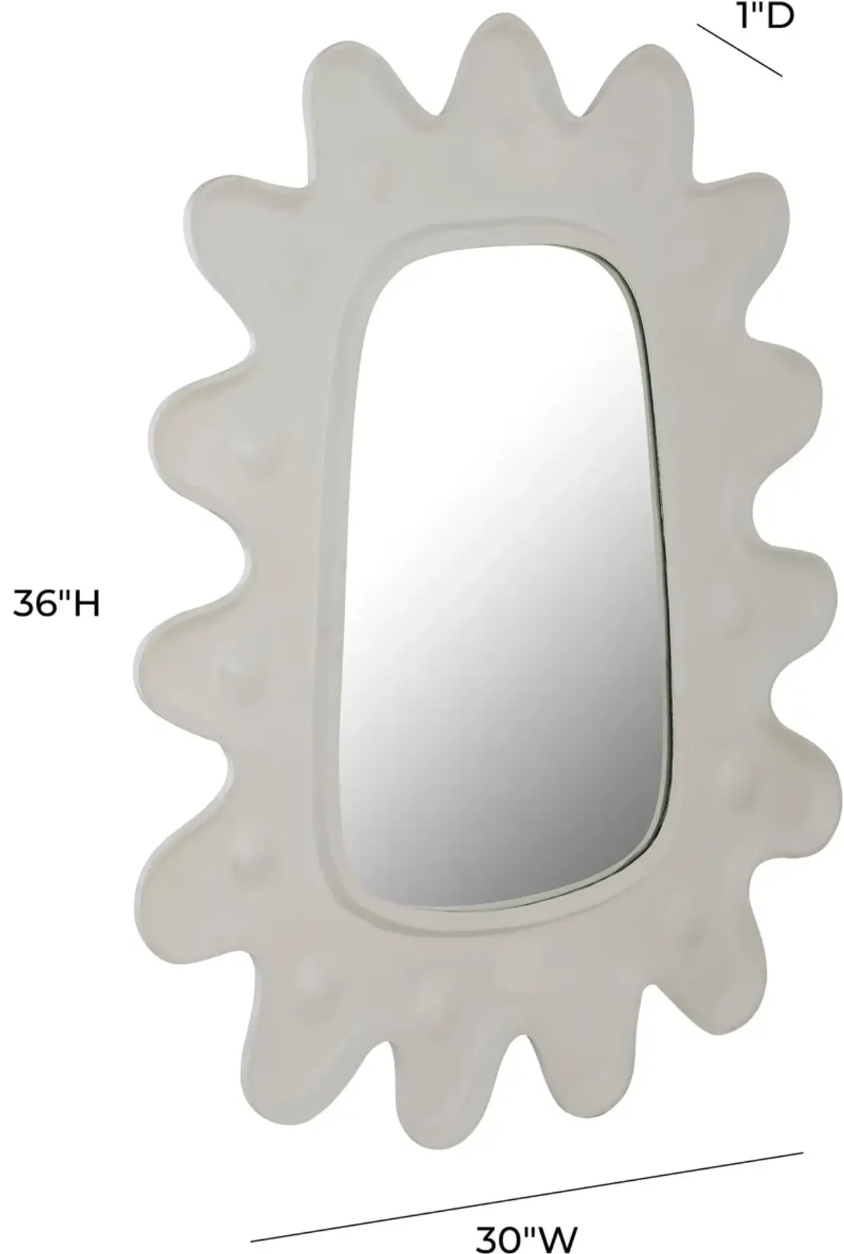 Stephanie Wall Mirror - White