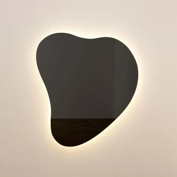 Christina Teardrop LED Wall Mirror - Black Tinted