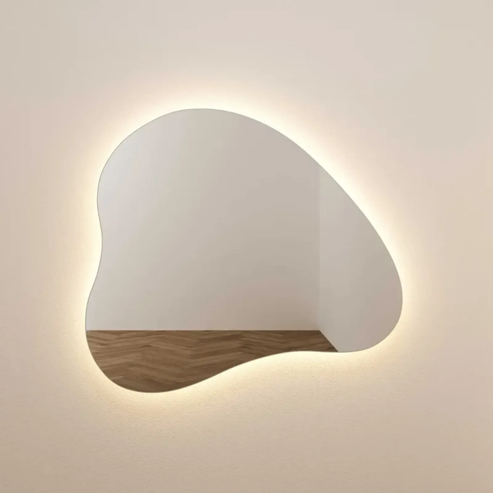 Christina Teardrop LED Wall Mirror - Glass