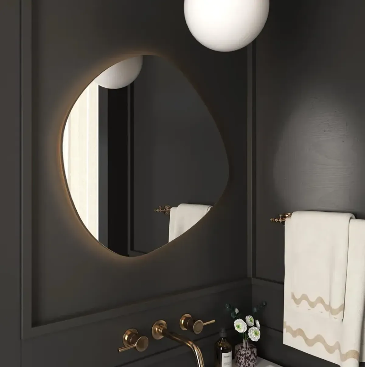 Christina LED Wall Mirror - Glass
