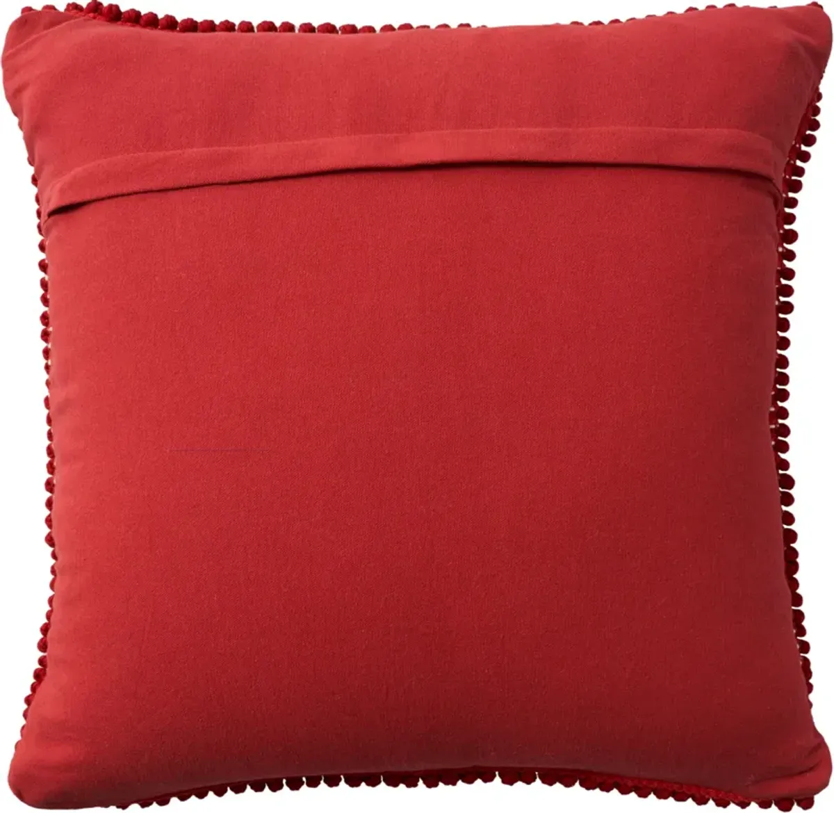 Snowflake 20" x 20" Accent Pillow - Red/Ivory