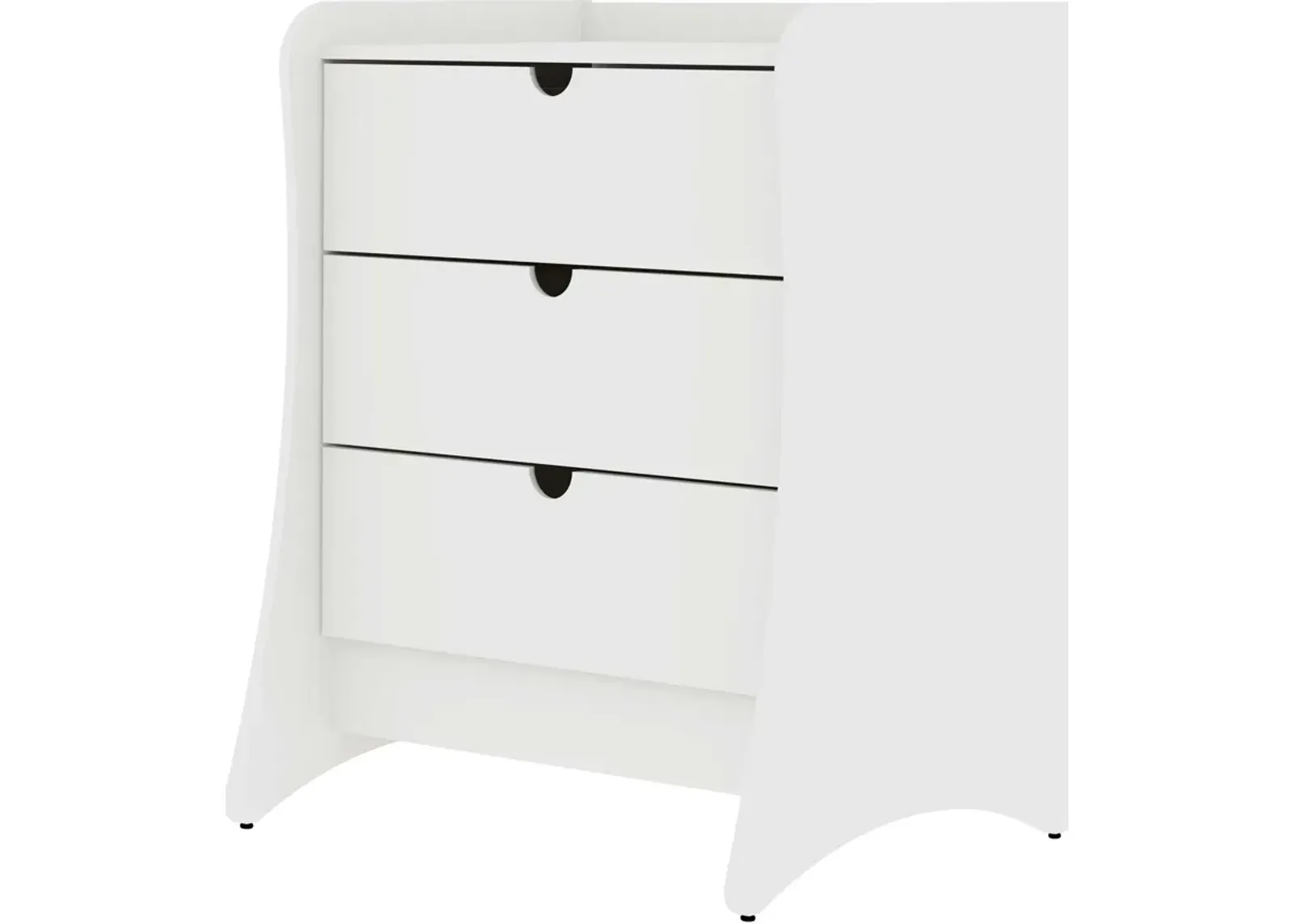 Mulberry 3-Drawer Dresser - White