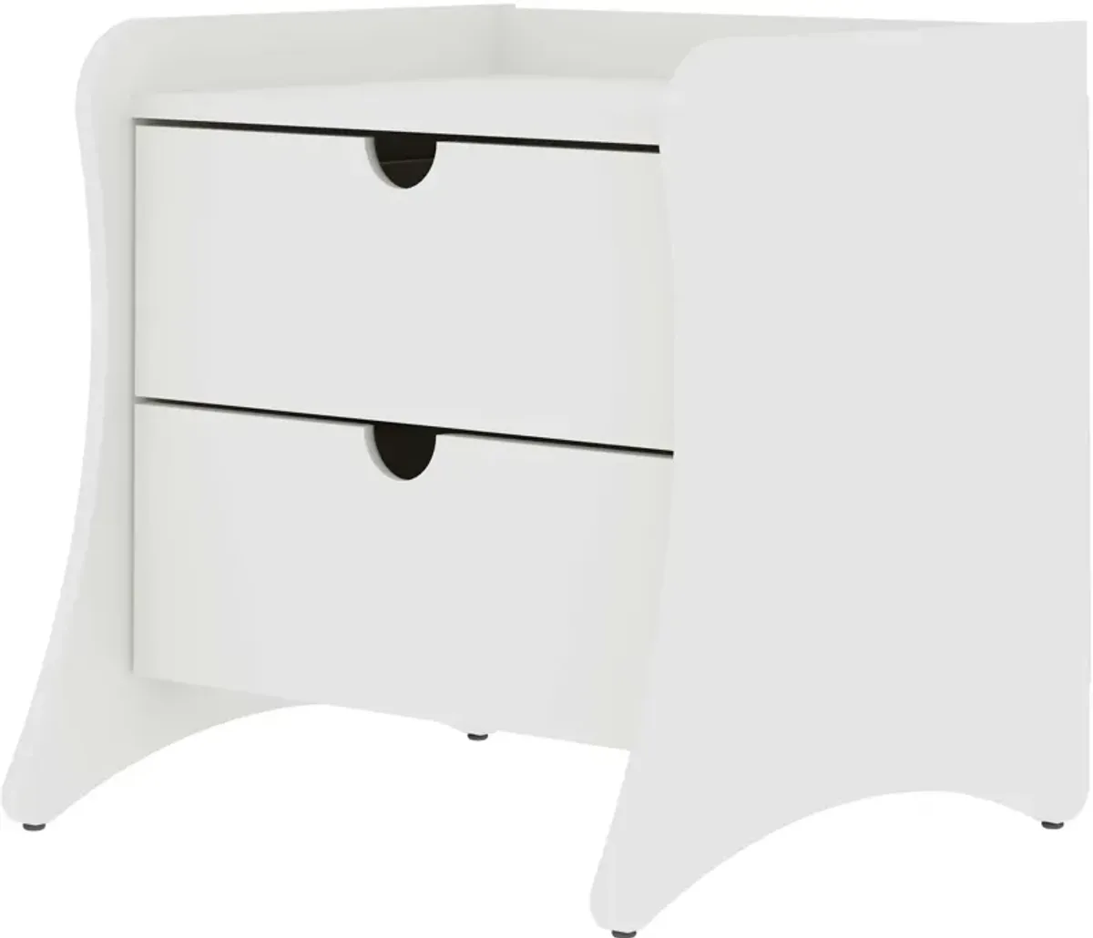 Mulberry 2-Drawer Nightstand Set - White