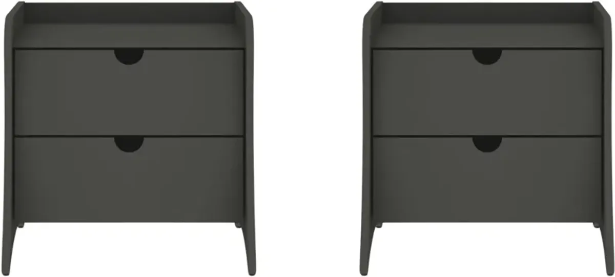 Mulberry 2-Drawer Nightstand Set - Gray