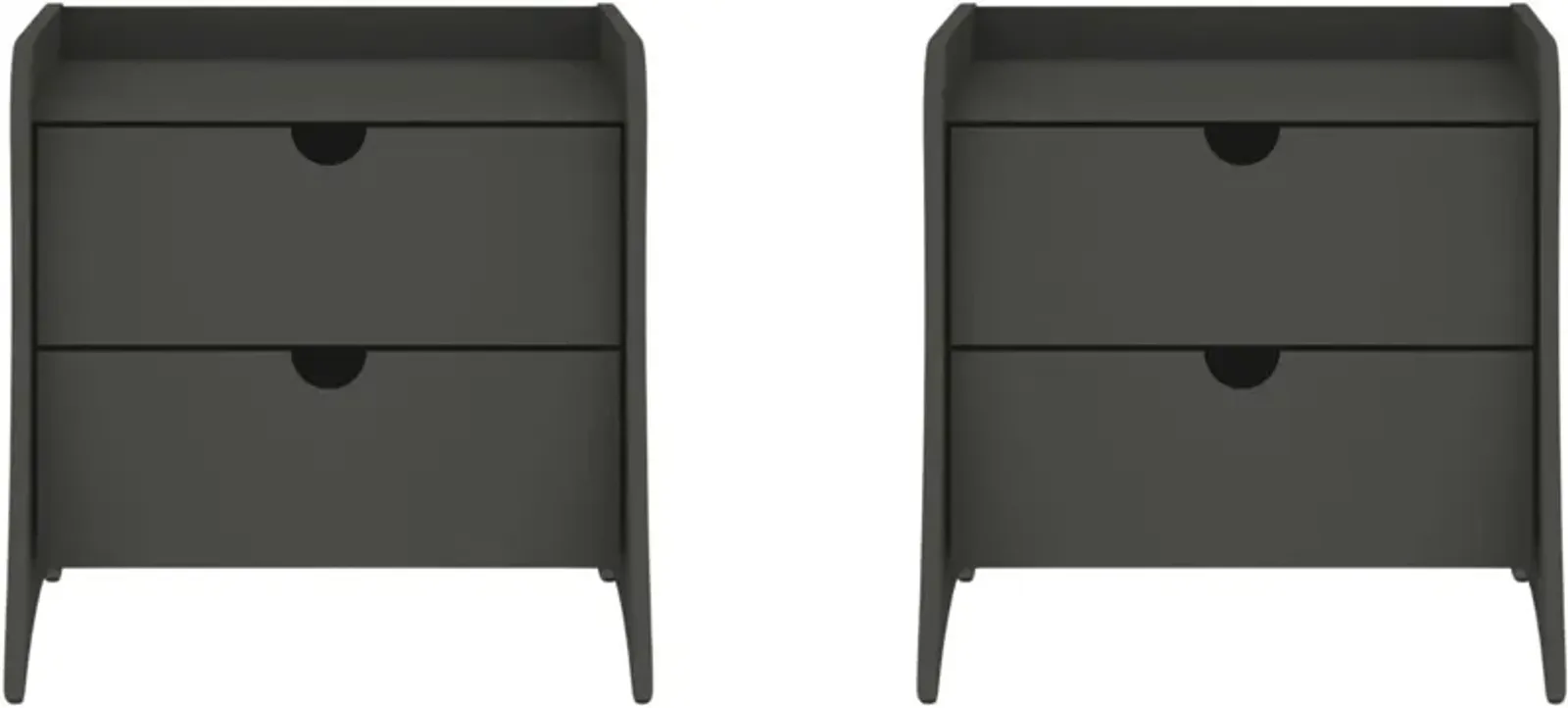 Mulberry 2-Drawer Nightstand Set - Gray