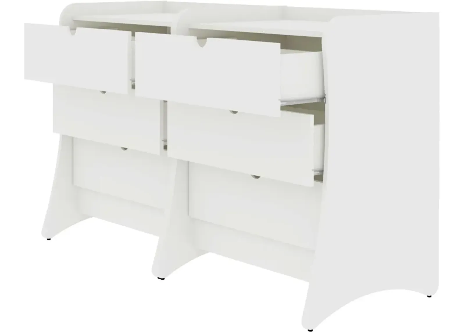 Mulberry 3-Drawer Dresser Set - White